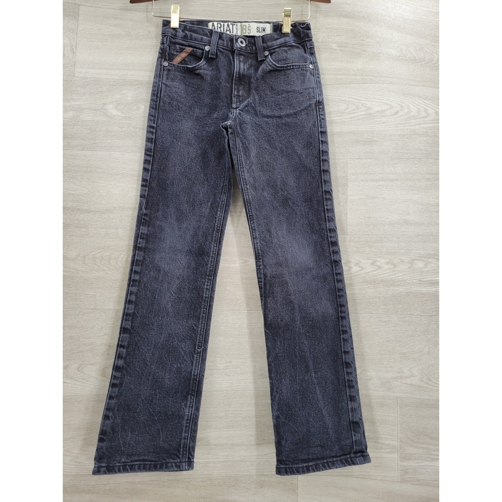 Ariat B5 Slim Jeans Boys 12 Dark Wash Denim Western Riding Pants Kids Casual